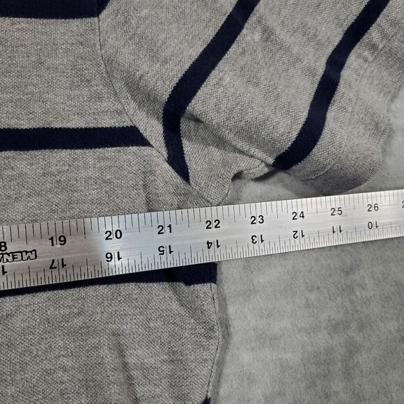 Polo Ralph Lauren Shirt Mens XL Gray Striped Golf Performance High Low Slit - Picture 5 of 9